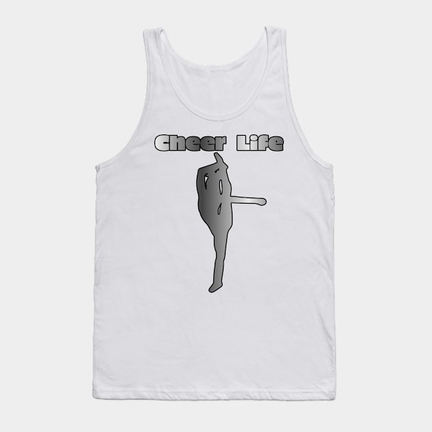 Cheer Life Design in Silver Tank Top by PurposelyDesigned